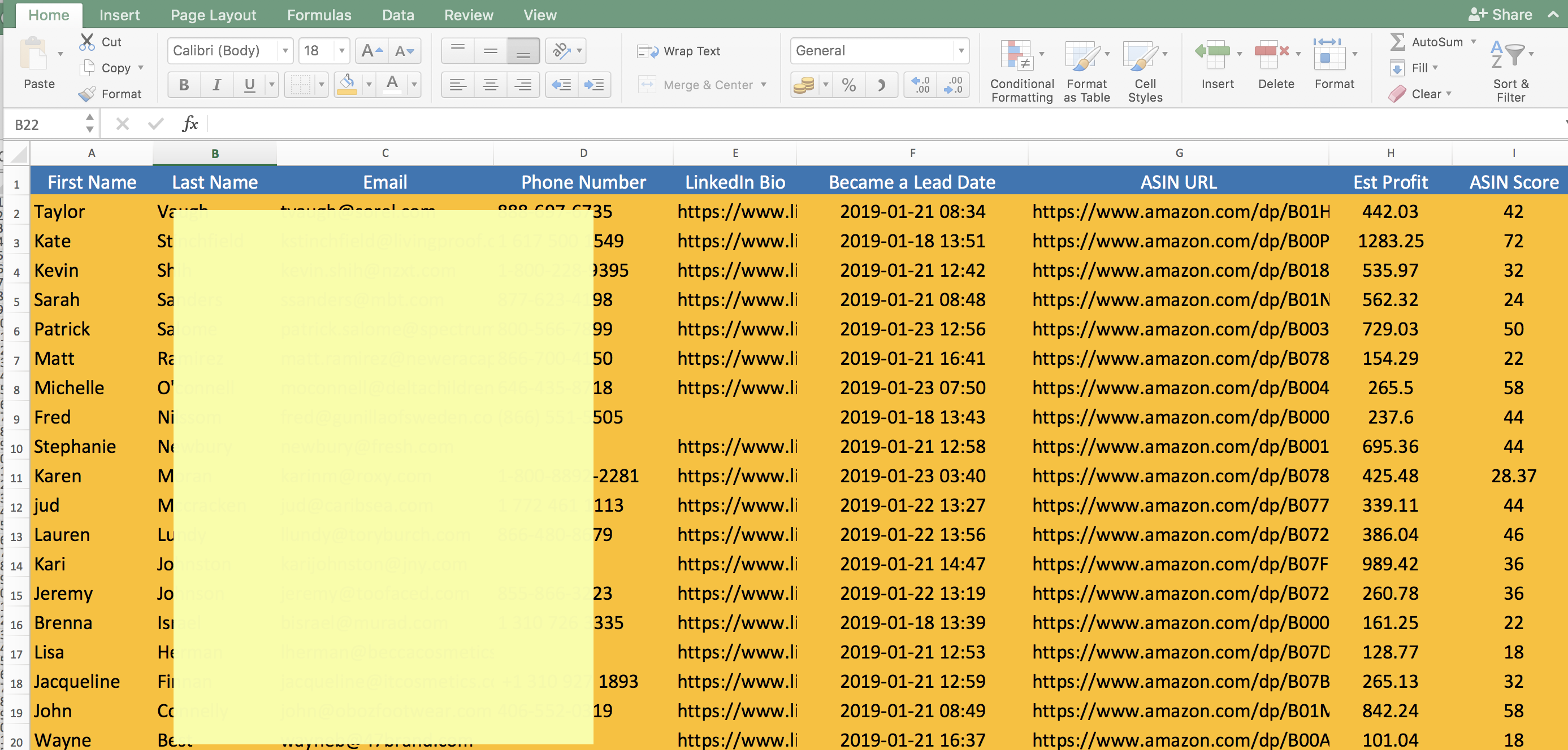 Daily Contact List of Brands Daily Contact List of Brands